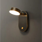 Nordic Brass Wall Lamp with Switch, Modern Minimalist Indoor LED Wall Light
