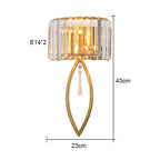 Crystal Gold Wall Lamp for Luxurious Living Room and Bedroom Lighting