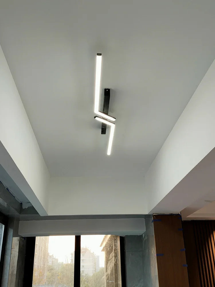 LED Strip Ceiling Lights: Modern Minimalist Corridor & Balcony Lighting