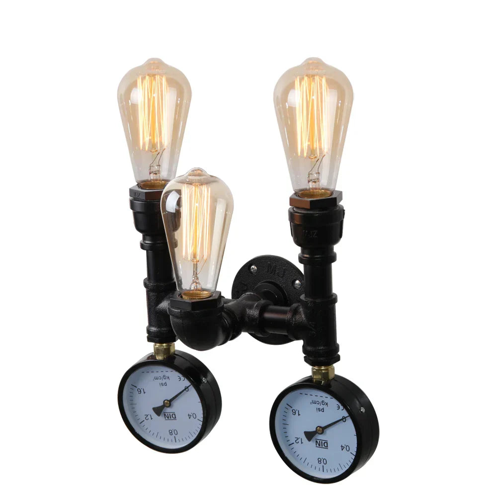 Rustic Water Pipe Wall Sconce Light for Home Decor