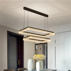 Minimalist Rectangle Acrylic LED Pendant Light - Nordic Design, Dimmable, Modern Hanging Lamp