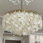 Aeolian Bells Shell Chandelier for Mediterranean Living Room, Shop, Bar, and Restaurant