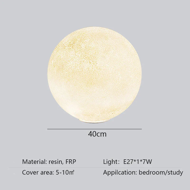 Nordic Moon Round LED Chandelier: Modern Living Room Dining Pendant Light for Bedroom Atmosphere