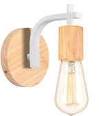 Industrial LED Wood Wall Sconce E27 Retro Bedside Lamp Vintage Indoor Lighting