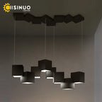 LED Cube Chandelier for Living, Kitchen, Dining Room Lighting