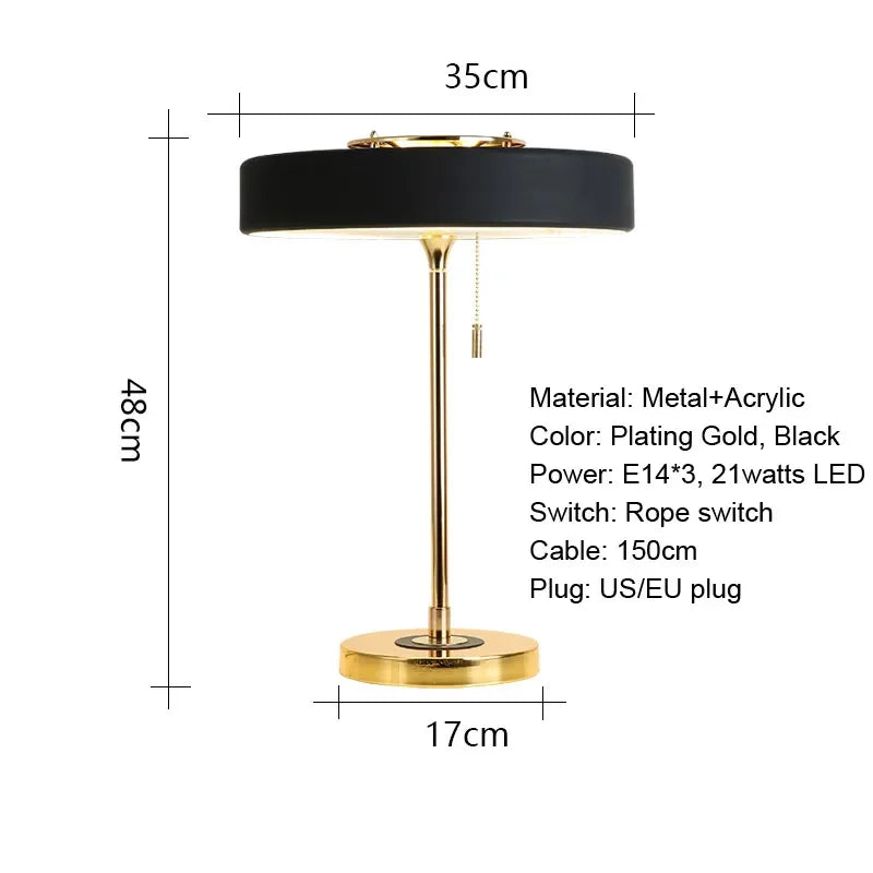 LED Bedside Table Lamp Postmodern Nordic Design Reading Light