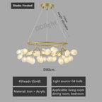 Firefly Nordic Hanging Chandelier, Modern Round Living Room Romantic Lamp