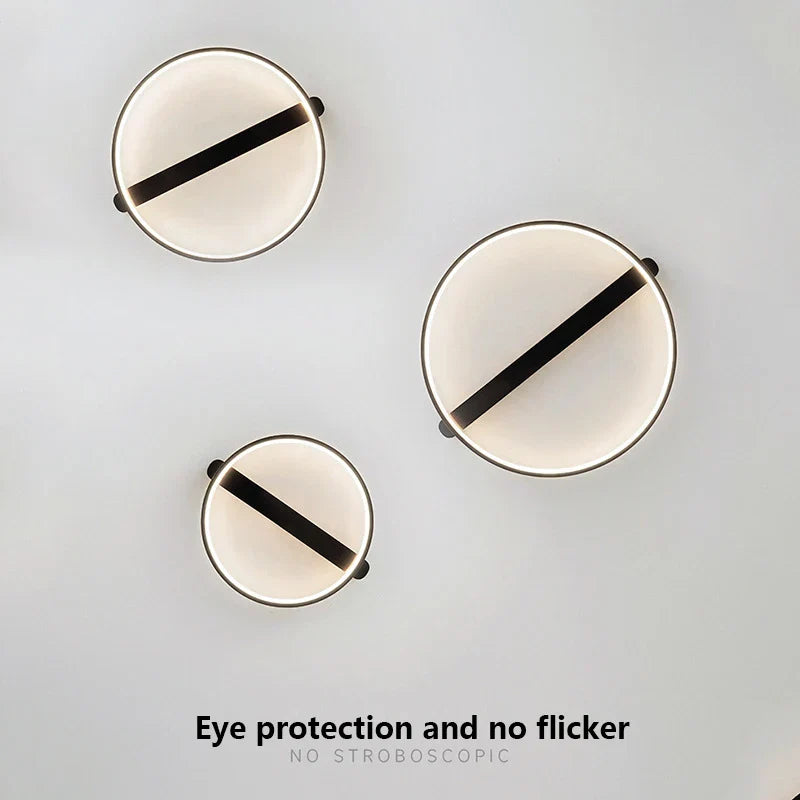 Modern Circle LED Ceiling Lamp for Bedroom Study Living Room Decor