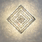 Crystal Square Ceiling Light: Elegant Indoor LED Lighting Fixture for Living Room, Bedroom & Corridor