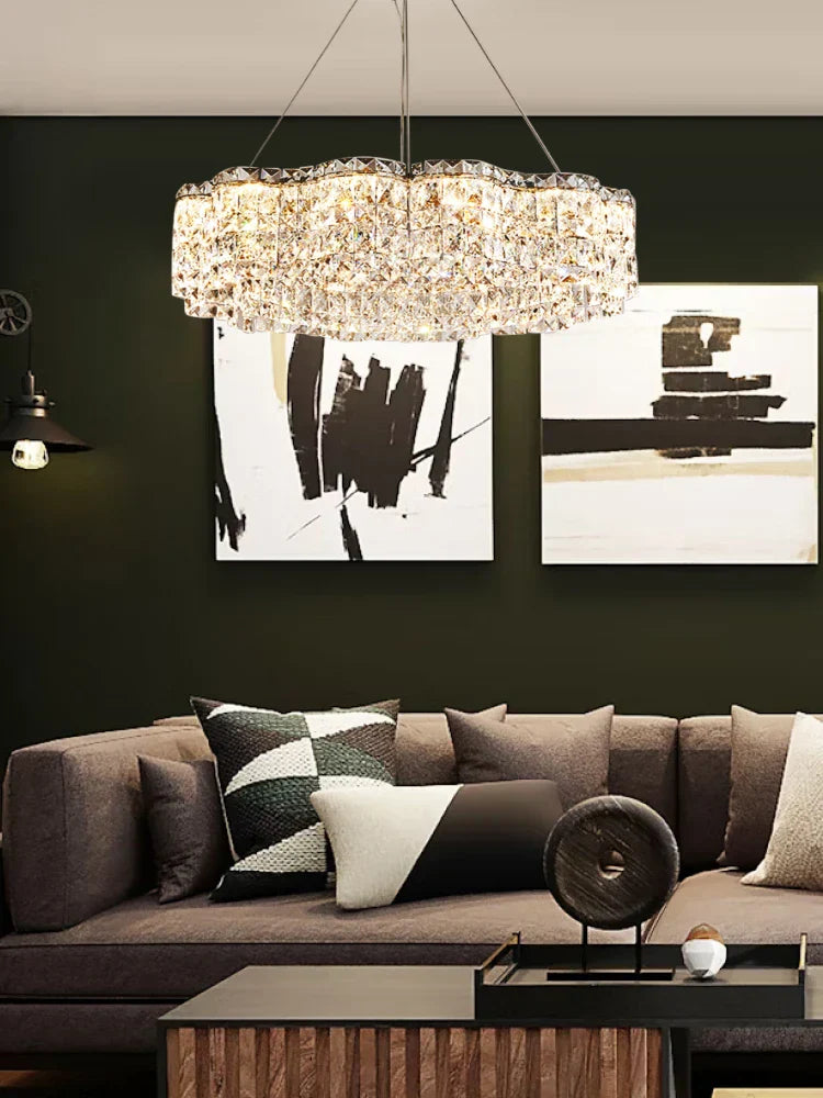 Crystal Chandelier Pendant Light, Elegant Hanging Lamp Fixture
