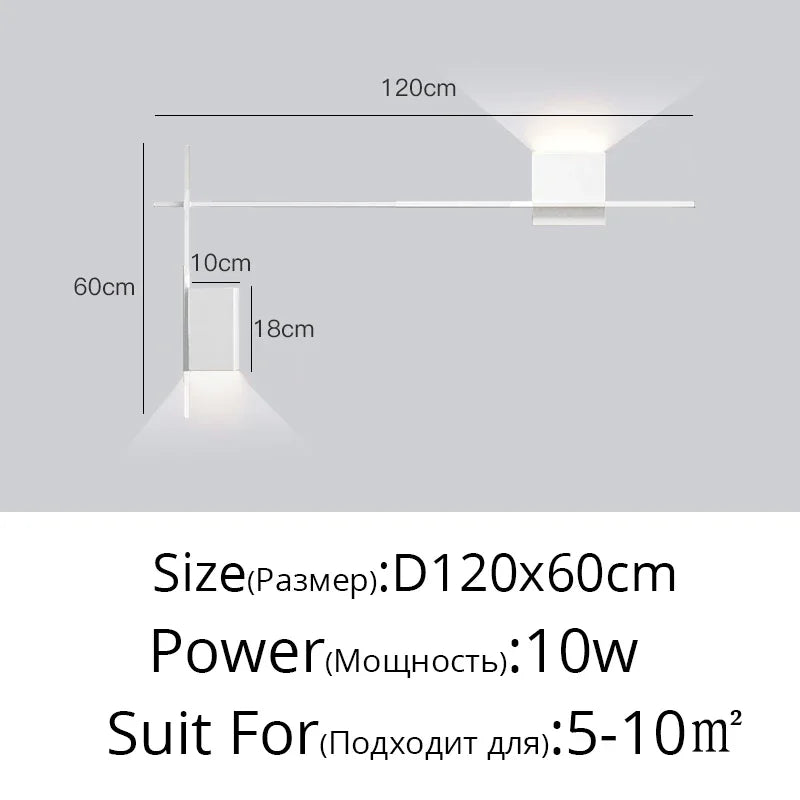 Modern Long Strip Wall Light for Living Room Hotel Bedside Stairs Fixtur