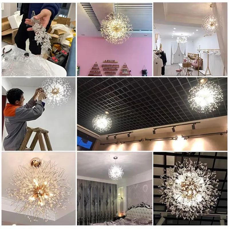 Modern LED Dandelion Chandelier for Home Decor and Lighting