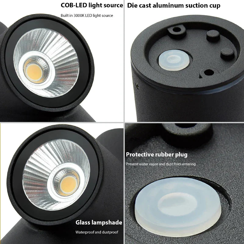 LED Wall Sconce: Aluminum Creative Indoor Outdoor Lamp for Living Room Bathroom