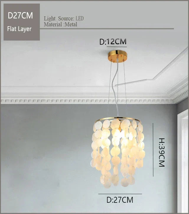 Nordic Shell Wind Chime Chandelier LED Pendant Light