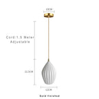 Elegance Ribbed Ceramic Pendant Lights for Dining Island, Living Room