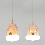 Castle Kids Chandelier LED Light for Bedroom Decor