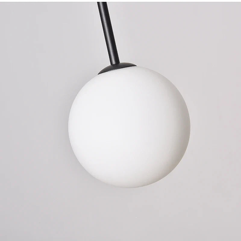 Milky White Glass Ball Ceiling Chandelier for Home Decor