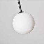 Milky White Glass Ball Ceiling Chandelier for Home Decor