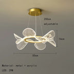 LED Flower Chandelier: Luxury Acrylic Pendant Lamp for Modern Living, Bedroom, Kitchen, Dining Room