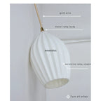 Elegance Ribbed Ceramic Pendant Lights for Dining Island, Living Room