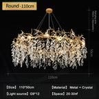 Modern Luxury Crystal Led Chandelier for Dining Living Room Hotel Hall