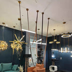 Designer LED Tube Suspension Chandelier for Living Room and Bar