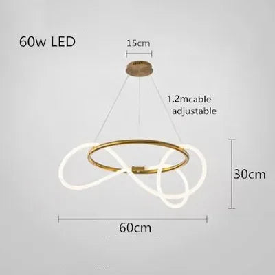 Long Hose LED Ceiling Chandelier for Dining Room & Kitchen - Pendant Lighting