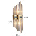 Shell Glass Rod Wall Lamp Modern Light Living Room Bedroom Study LED Lighting