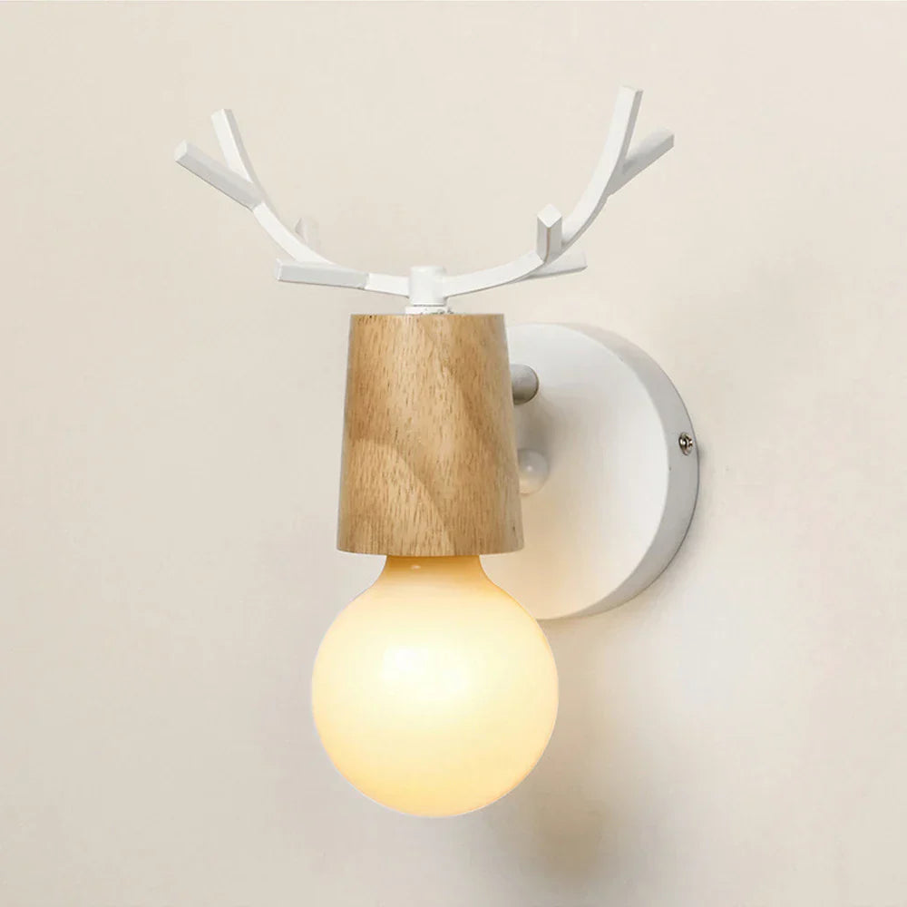 Antlers Vintage Wall Sconce Lights Wood Wall Lamps Fixture Indoor Lighting
