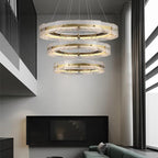 Water Ripple Glass Chandelier: Modern Luxury Living Room Ceiling Lamp for Home Decor