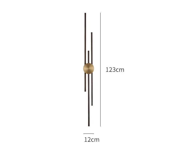Minimalist Copper Wall Light for Bedroom and Living Room