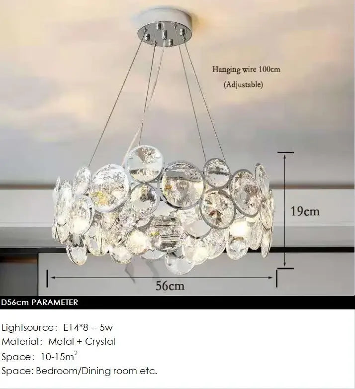 Luxury Crystal Bubble Ceiling Chandelier for Living Room Bedroom Decor