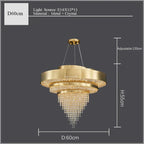 Golden Crystal Chandelier for Luxury Living & Dining Rooms