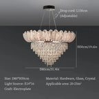 Crystal Crown Chandelier: Luxe Ceiling Light for Home, Shop & Lobby