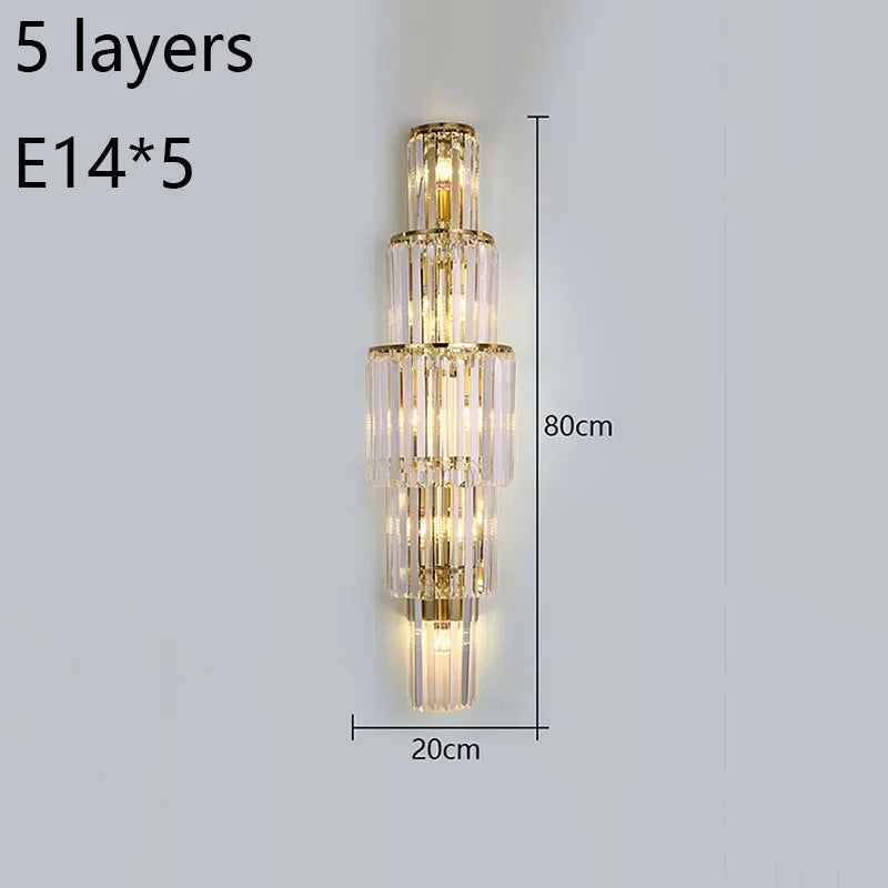 Crystal Wall Lamp: Elegant Lighting for Luxury Hotel, Club, Villa, Living Room, Office, Banquet