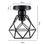 Industrial LED Ceiling Light: Modern Retro Loft Plafonniers for Living Room Kitchen Cage Home Decor