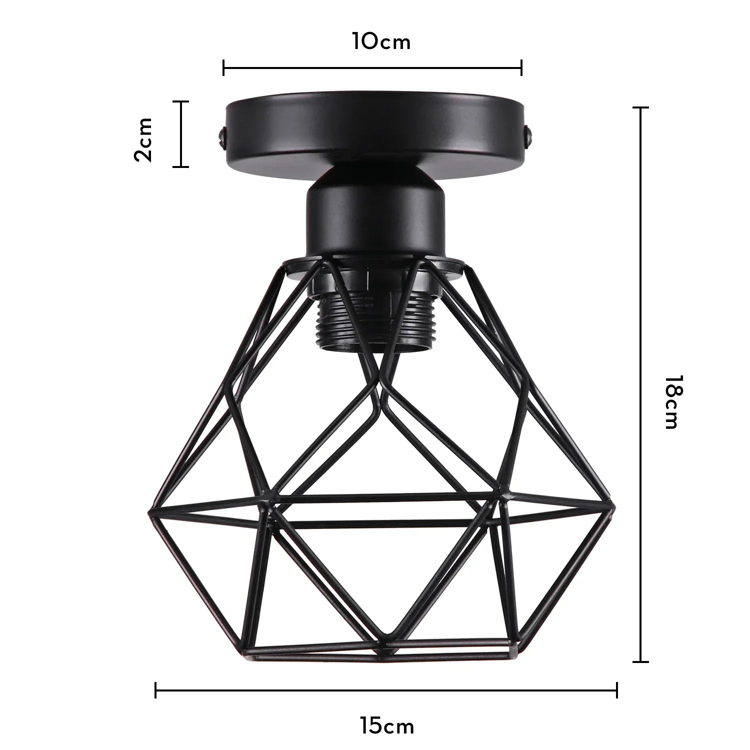 Industrial LED Ceiling Light: Modern Retro Loft Plafonniers for Living Room Kitchen Cage Home Decor