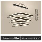 Modern LED Chandelier for Home Interior Decor Bedroom Living Room Lighting