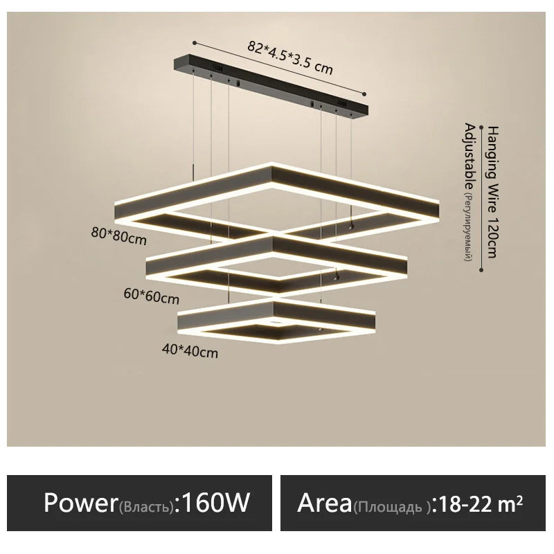 Modern LED Chandelier for Home Interior Decor Bedroom Living Room Lighting