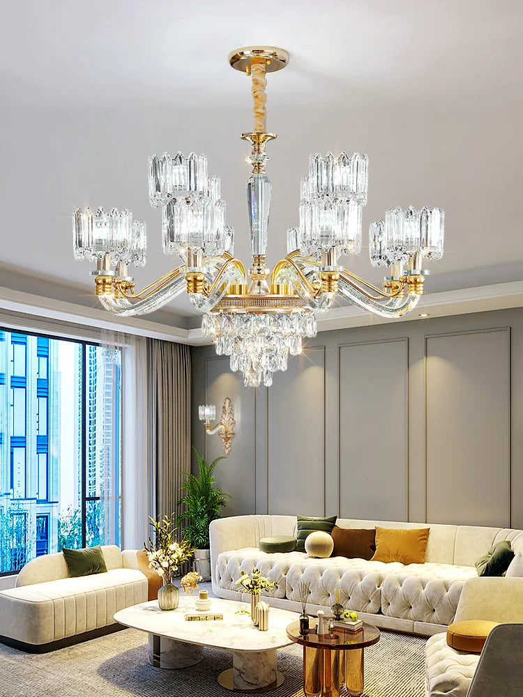 Crystal Chandelier: Elegant European Garden Lamp for Living Room, Bedroom