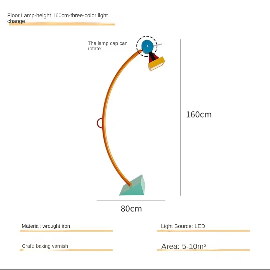 Kids' Treetop LED Floor Lamp: Colorful Nordic Design for Children's Room