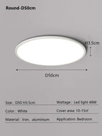LED Ceiling Lamp: Modern Minimalist Rectangular Design for Living room, Bedroom, Indoor Lighting