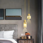 Marble LED Chandelier Single Head Hanging Lamp