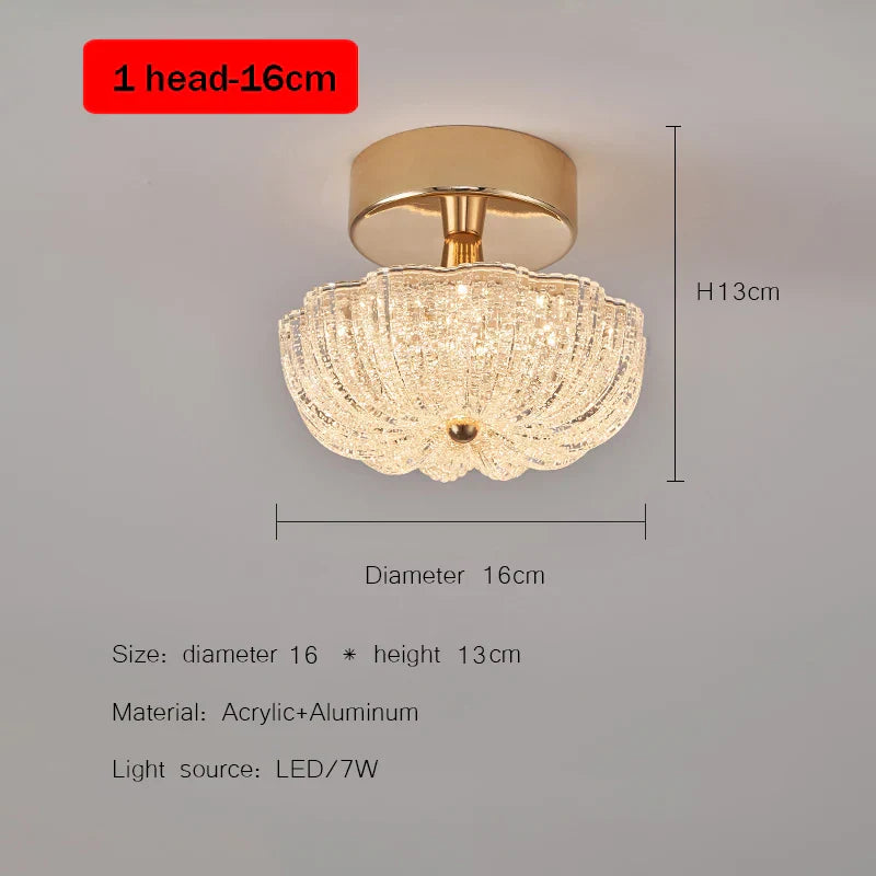 Gold LED Ceiling Light for Home Bedroom Living Room Kitchen Lighting Fixtures