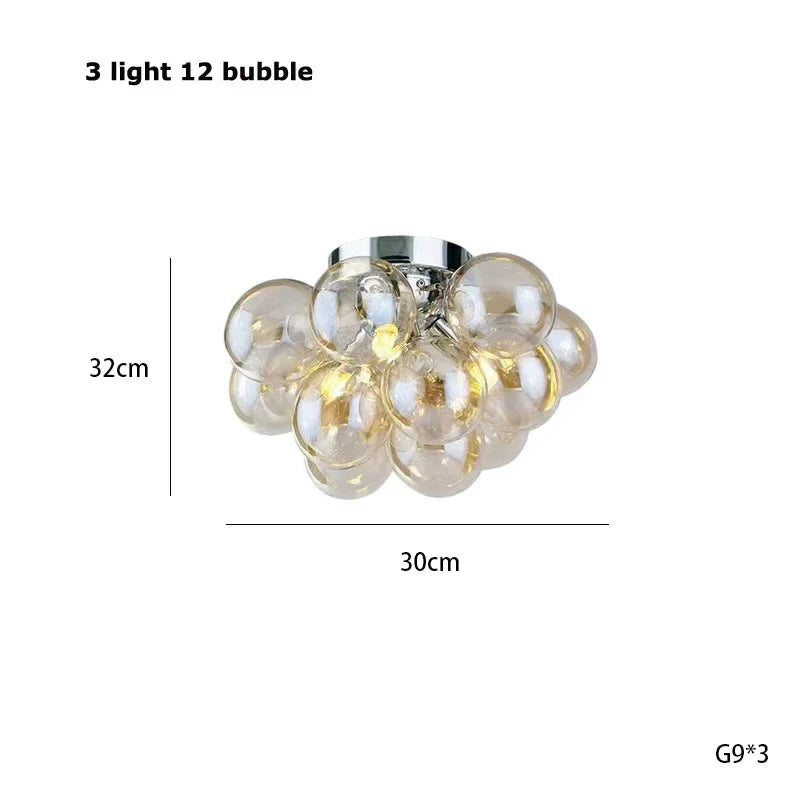 Modern Colour Bubble Chandelier for Living Room Bedroom Decor, Industrial Pendant Lighting