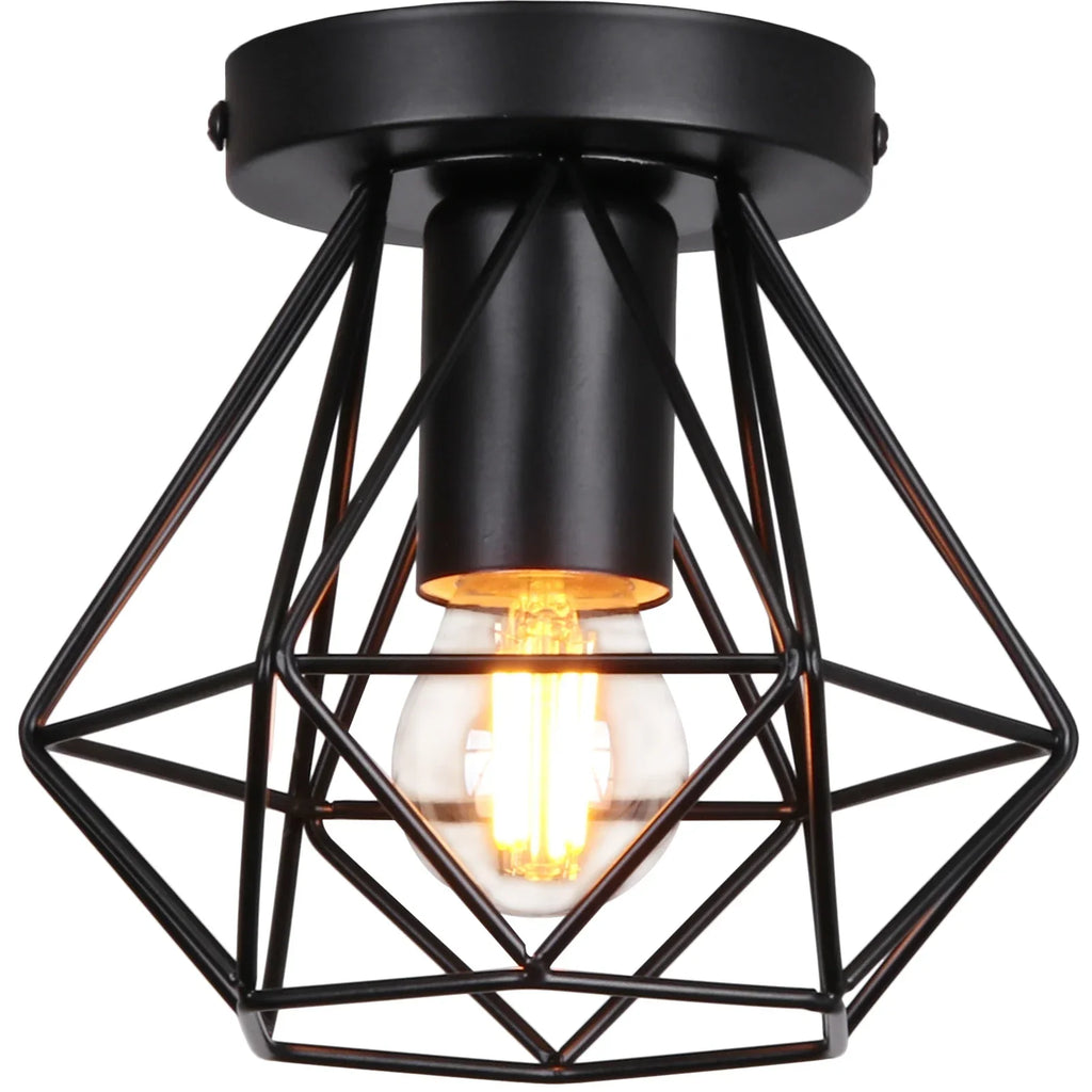 Vintage Industrial Wood Ceiling Lights Retro Loft Plafonniers for Home Decor