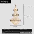 European Crystal Duplex Chandelier for Elegant Living Room and Villa décor.