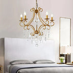 Iron Crystal Chandelier: Modern Luxury Industrial Style for Home Living/Dining Room