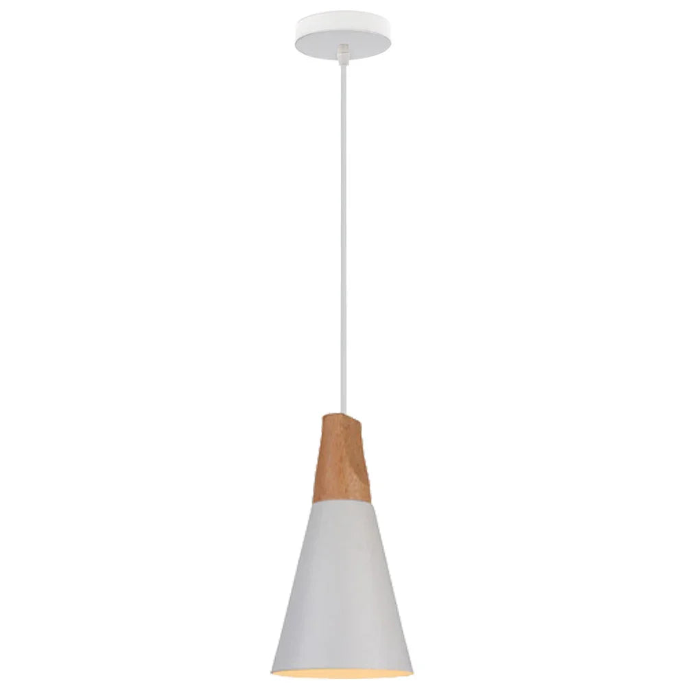 Wood Pendant Lamp: Nordic Macaron LED E27 Industrial Hanging Light for Home Decor