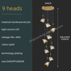 Butterfly Acrylic Chandelier Modern Ceiling Light Pendant Lamp for Living Room
